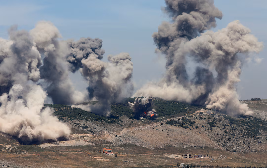 Israeli Airstrike Targets Yahmur Village in Nabatieh District, Southern Lebanon