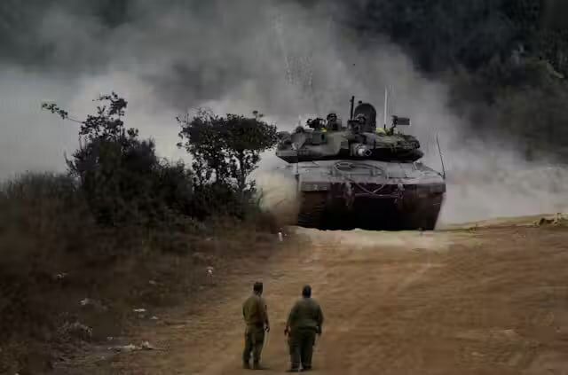 Hezbollah claims confirmed hits on two Merkava tanks, with one reportedly seen in flames.