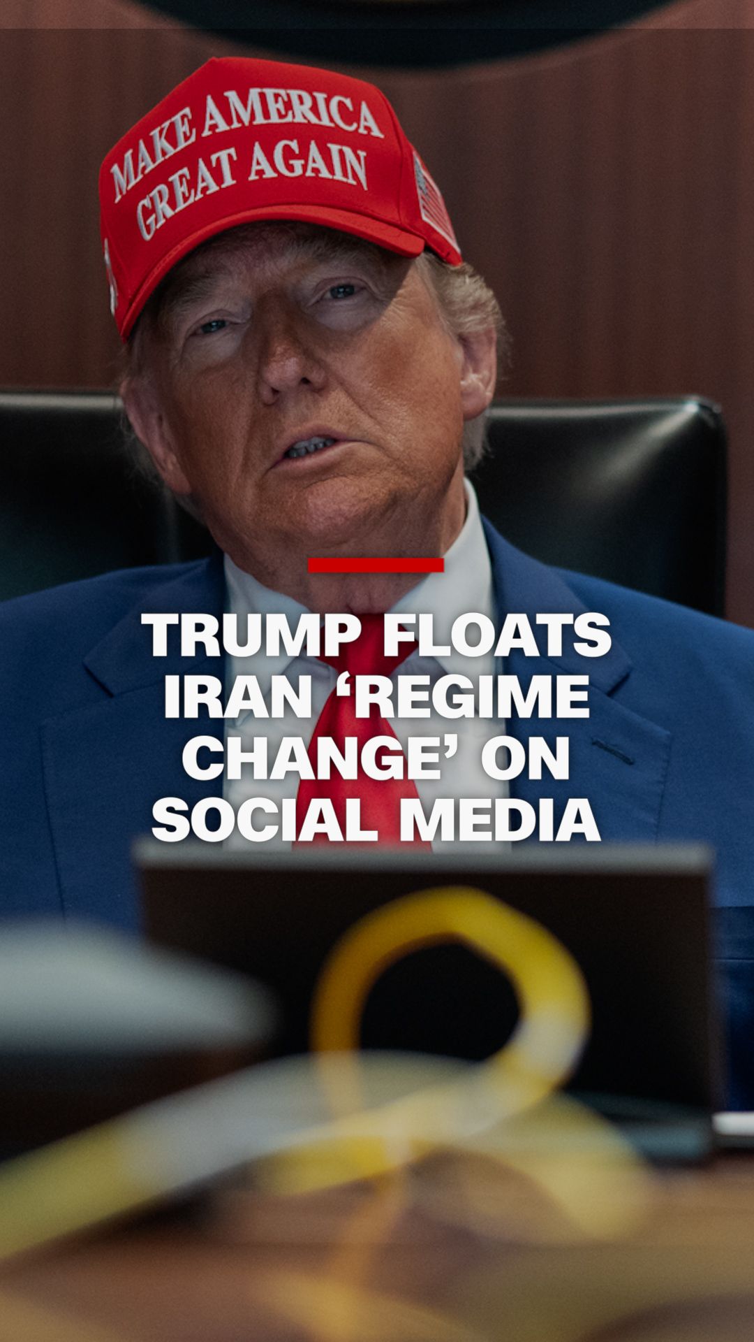 Trump vows to destroy Iran's regime militarily, economically and in all other aspects.
