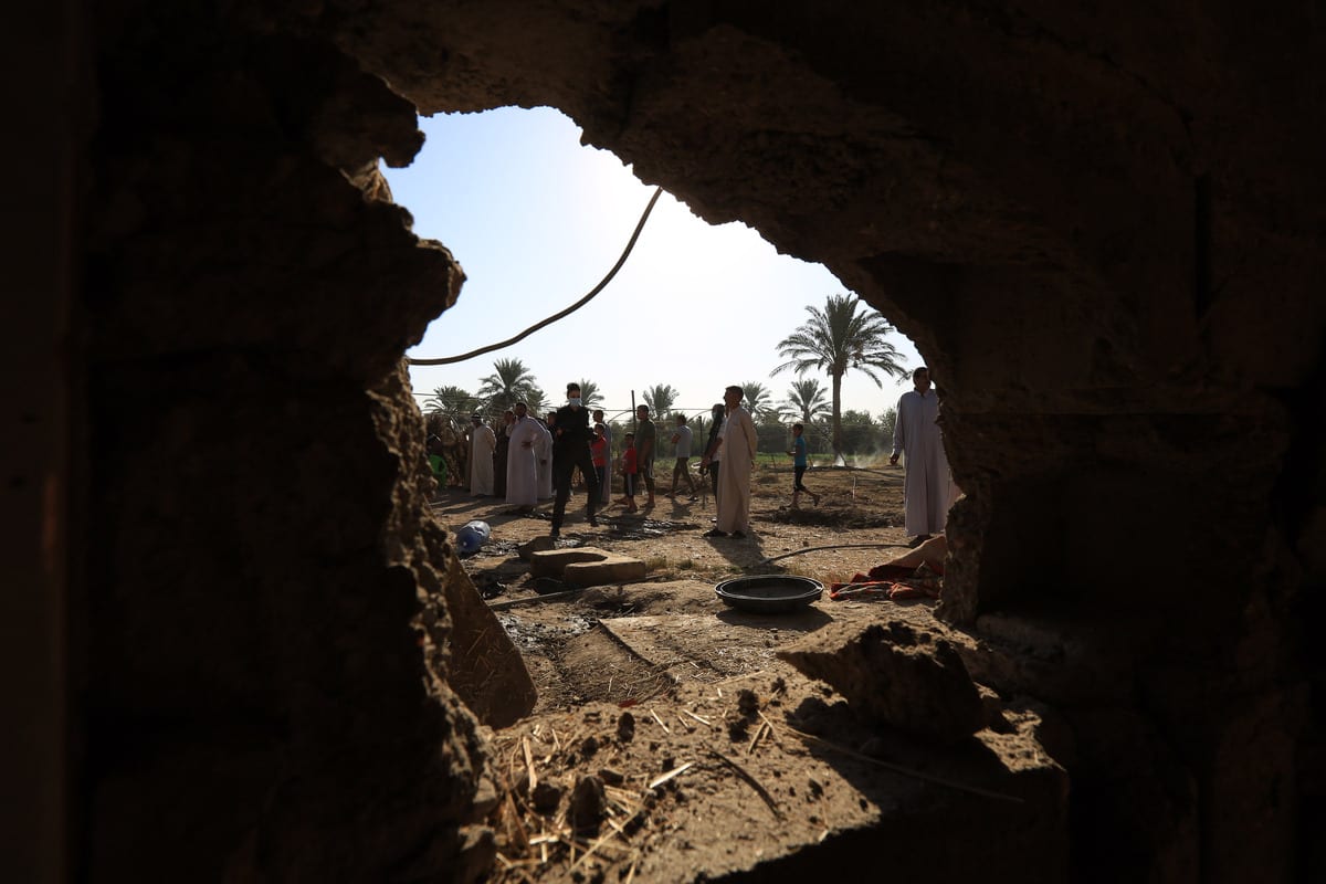 A logistics support camp for the U.S. Embassy near Baghdad Airport has been targeted by a drone strike, according to