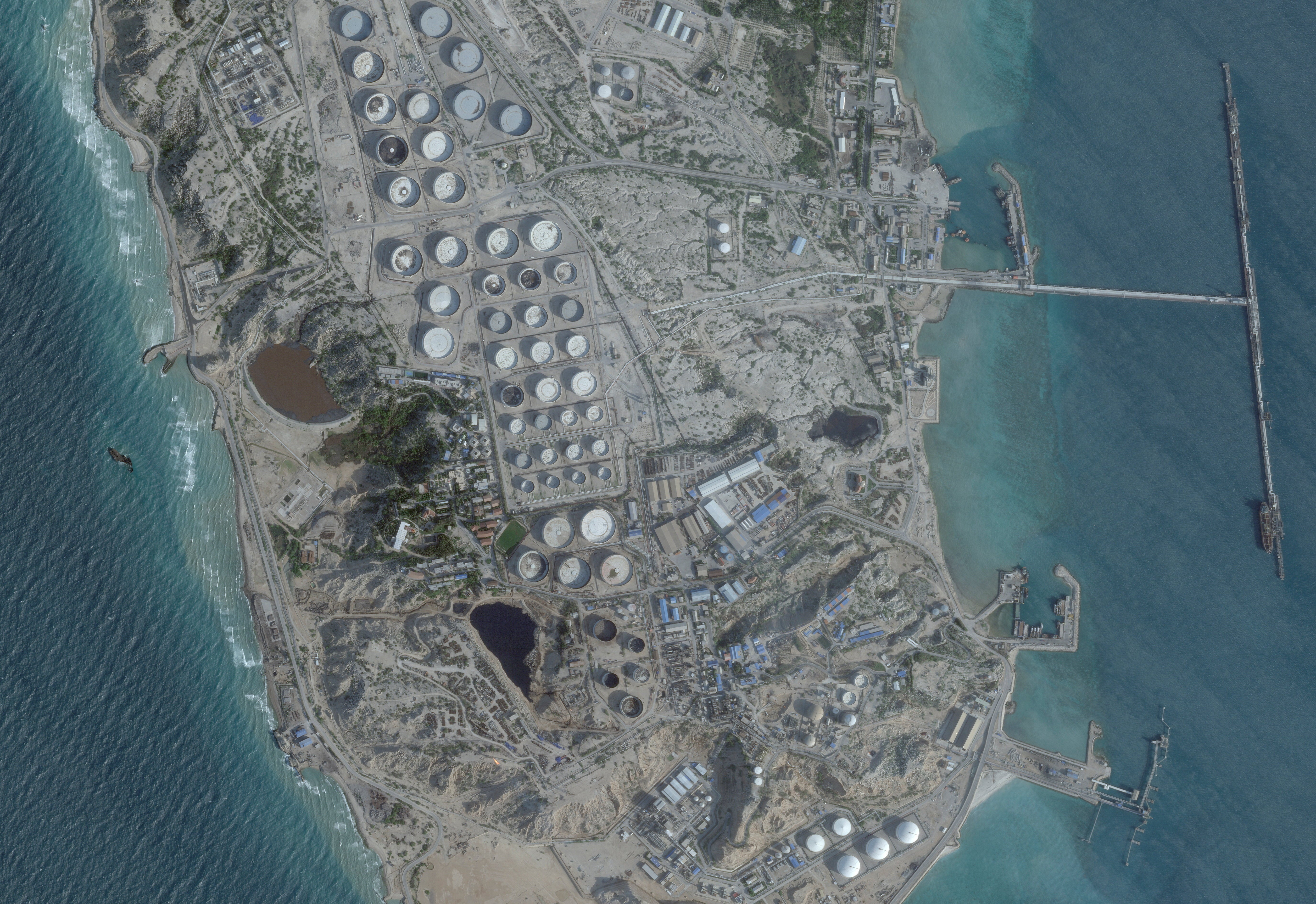 Claims of destroying defenses on Khark Island are false, defenses were activated an hour after the attack.