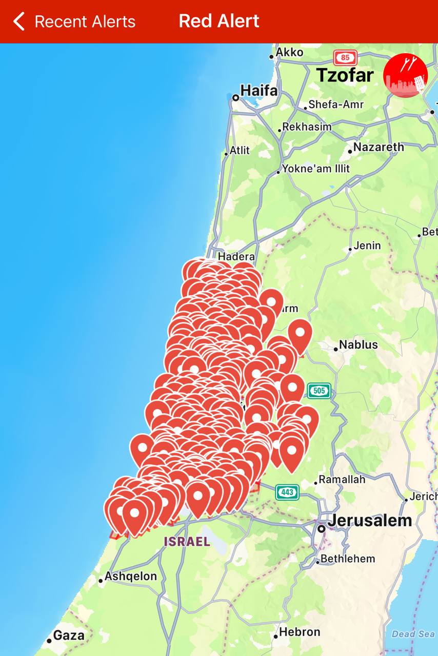 Israel's occupation rejected, Red Alerts sound in Tel Aviv