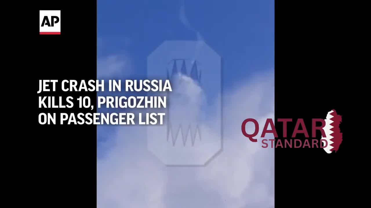 Plane crashes in Russia, reportedly carrying Wagner leader Prigozhin.