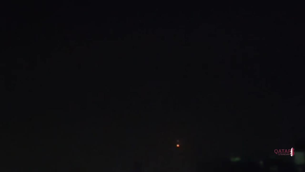 Iranian rockets hit occupied Palestine, Israeli defenses activated.