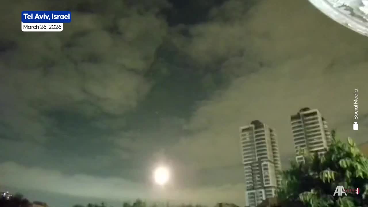 Air Defenses Intercept Missiles Over Tel Aviv Amid Iranian Strikes in Region