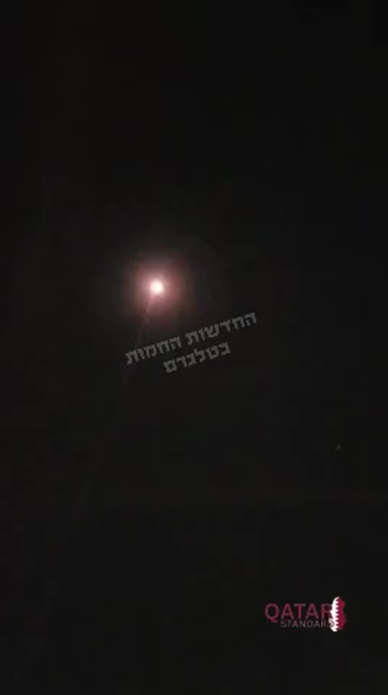 Israeli Air Defenses Attempt to Intercept Missile Launched from Iran Towards Central Palestine