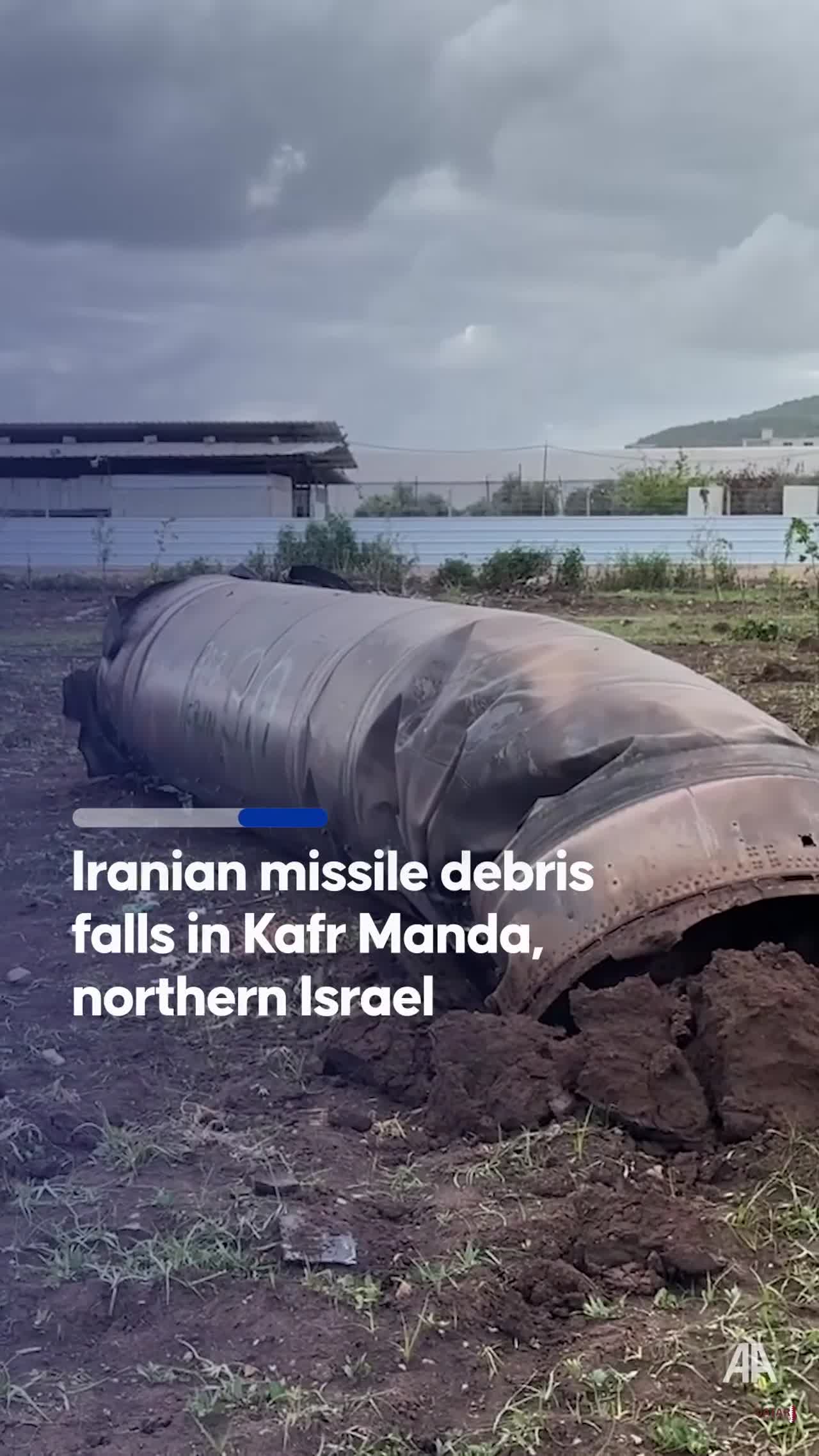 Shrapnel from Iranian Missile Lands in Kafr Manda, Northern Israel