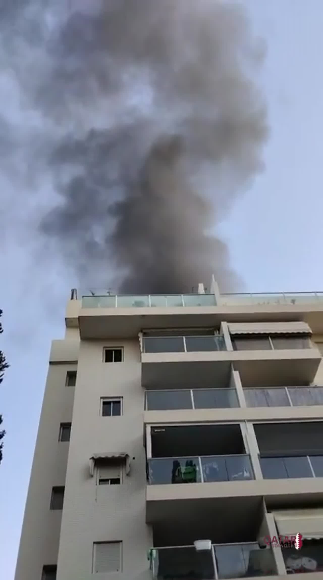 Rocket Attack Hits Tel Aviv Building With Explosive Warhead