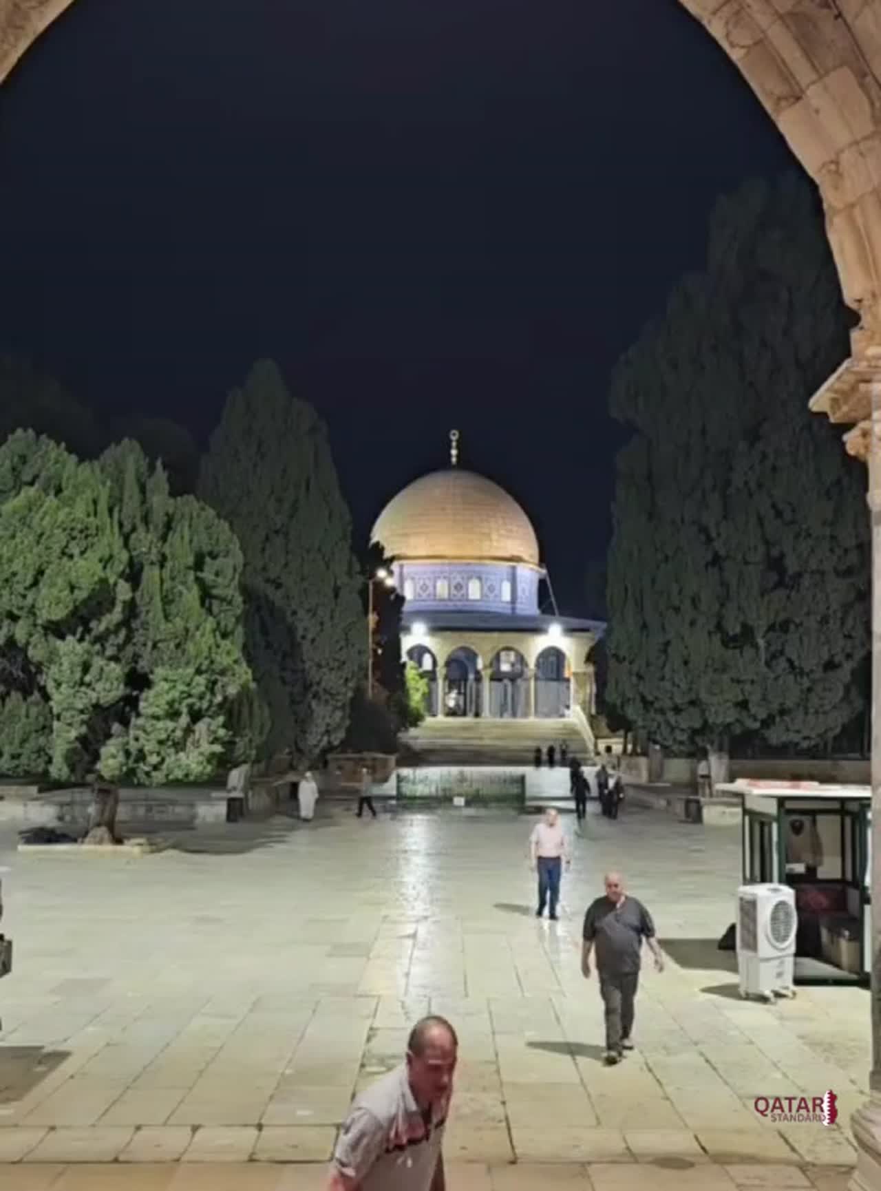 Worshippers Gather at Al-Aqsa Mosque for Dawn Prayer